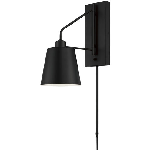 Alden 1 Light 6.75 inch Matte Black Sconce Wall Light