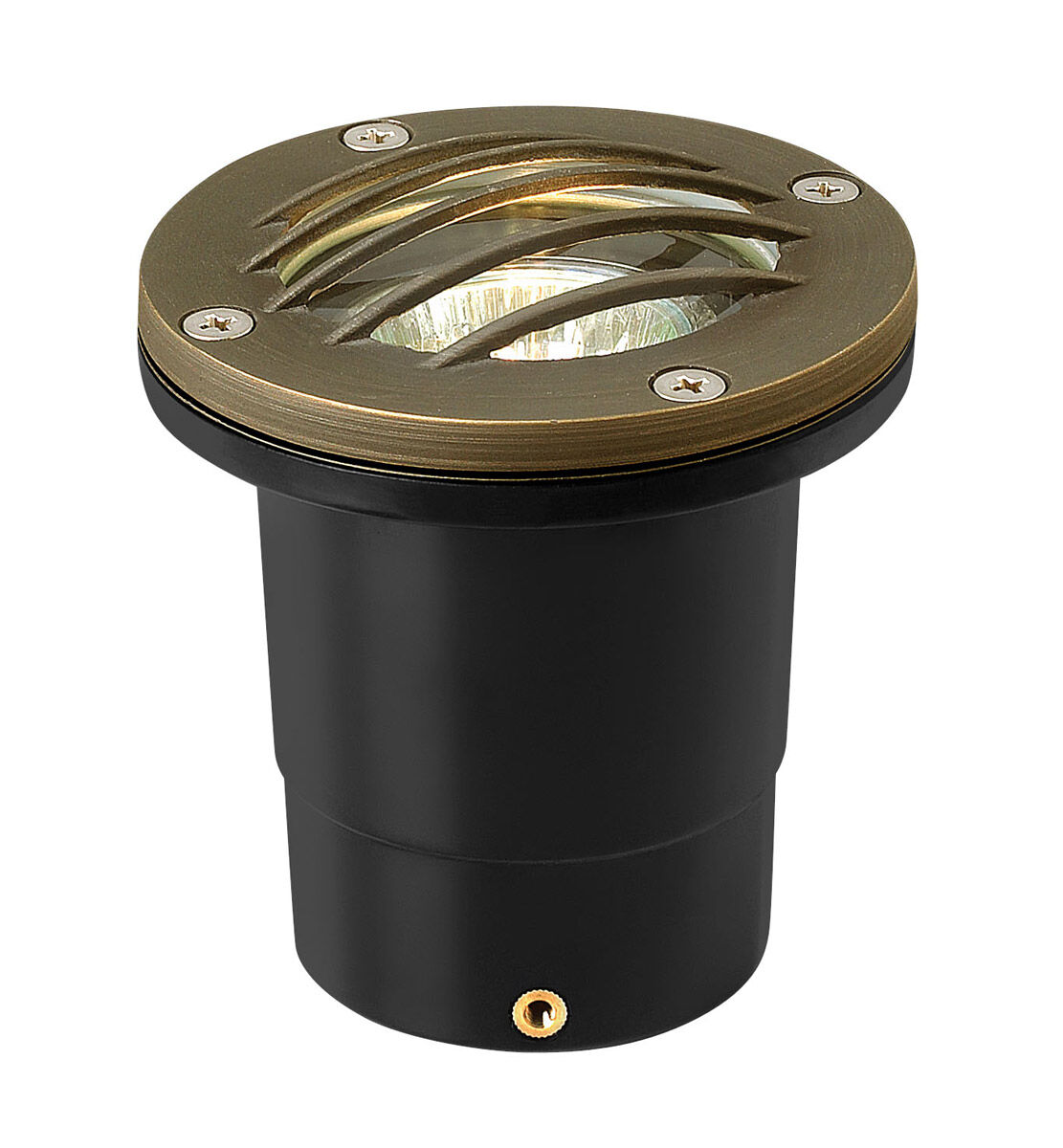 Hardy Island 12V 4 watt Matte Bronze Landscape Well Light in 60 Degree, 3000K, 60-Degree Flood Grill Top 