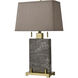 Windsor 27 inch 60.00 watt Gray with Aged Brass Table Lamp Portable Light