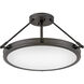 Collier 3 Light 16.5 inch Black Oxide Indoor Semi-Flush Mount Ceiling Light