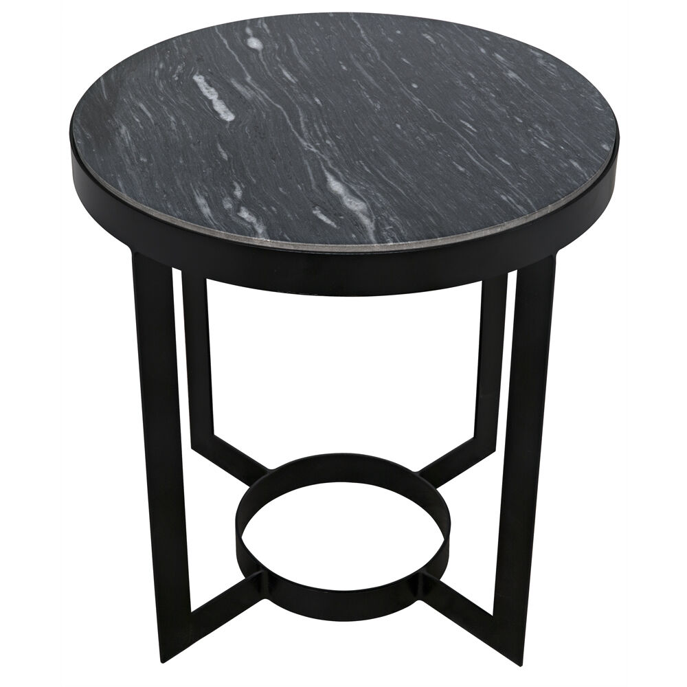 Parker 26 X 25 inch Matte Black Side Table