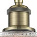 Niagra 1 Light 6.5 inch Antique Brass Semi-Flush Mount Ceiling Light