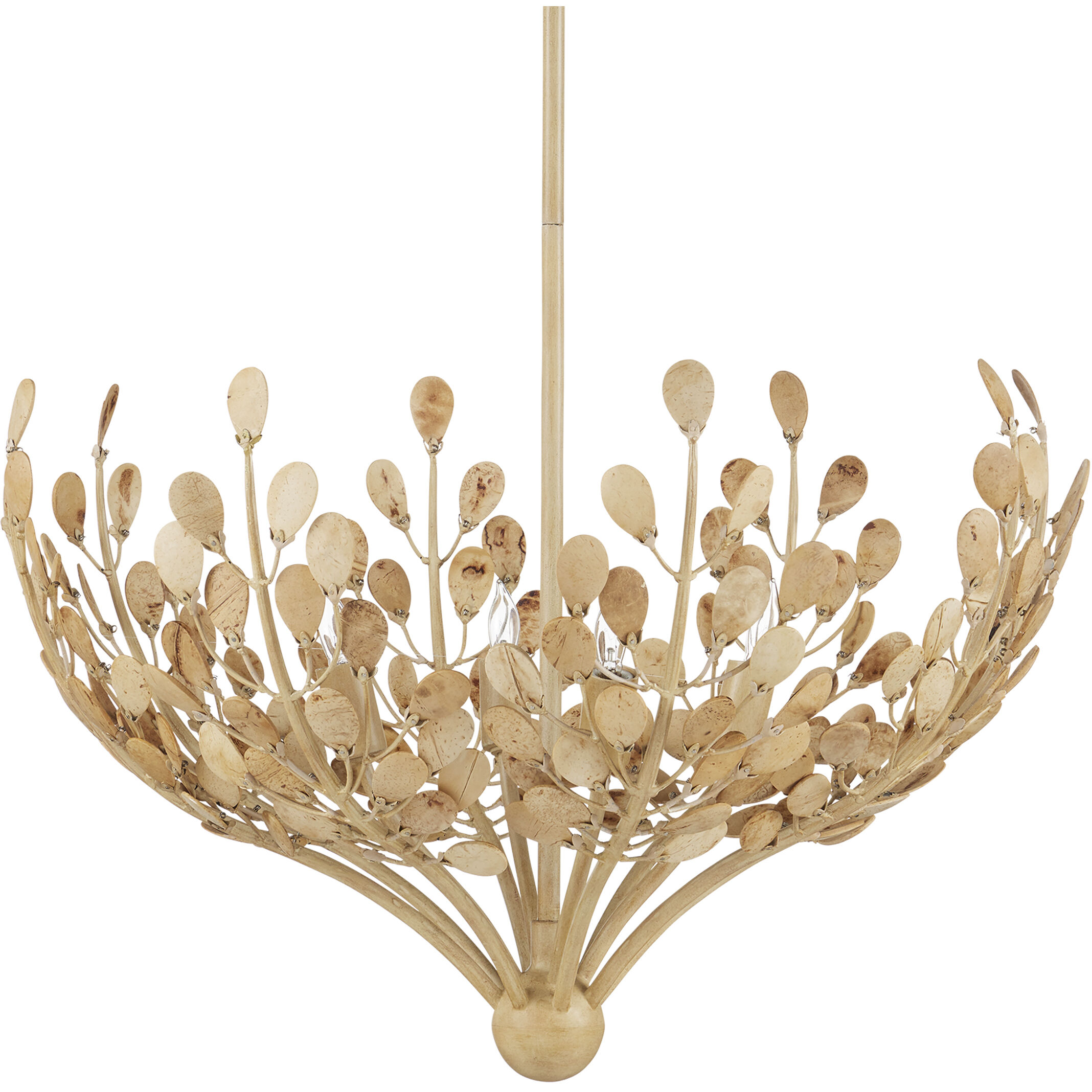 Maypan 4 Light 23.5 inch Coco Cream/Natural Chandelier Ceiling Light