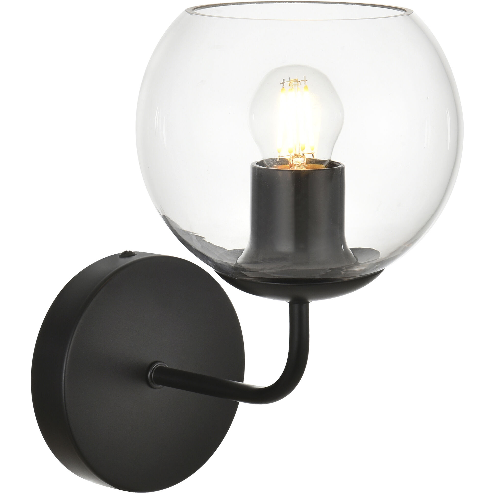 Genesis 1 Light 6 inch Black Bath Sconce Wall Light