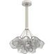 Gem LED 15.38 inch Salt White Cluster Pendant Ceiling Light in 3000K LED, Smoke