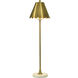 Daphne 36 inch 40 watt White Marble and Polished Brass Table Lamp Portable Light