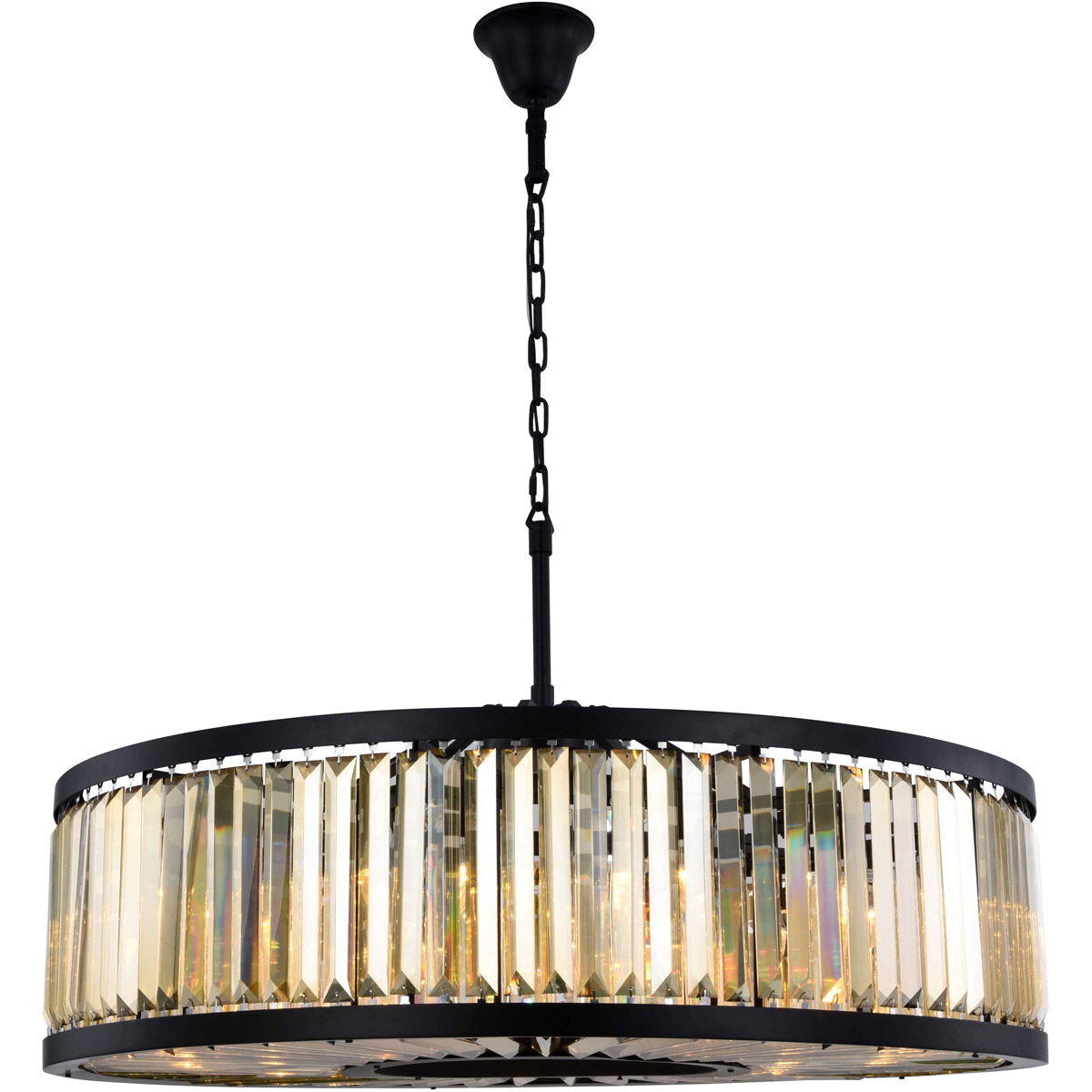 Chelsea 10 Light 44 inch Matte Black Chandelier Ceiling Light, Urban Classic
