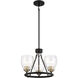 Winsley 3 Light 17 inch Coal And Stained Brass Chandelier Ceiling Light in Coal/Stained Brass