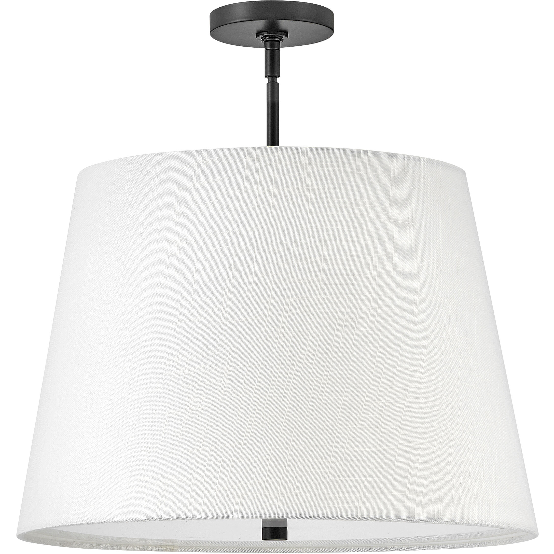 Beale LED 20 inch Black Pendant Ceiling Light, Semi-Flush Mount