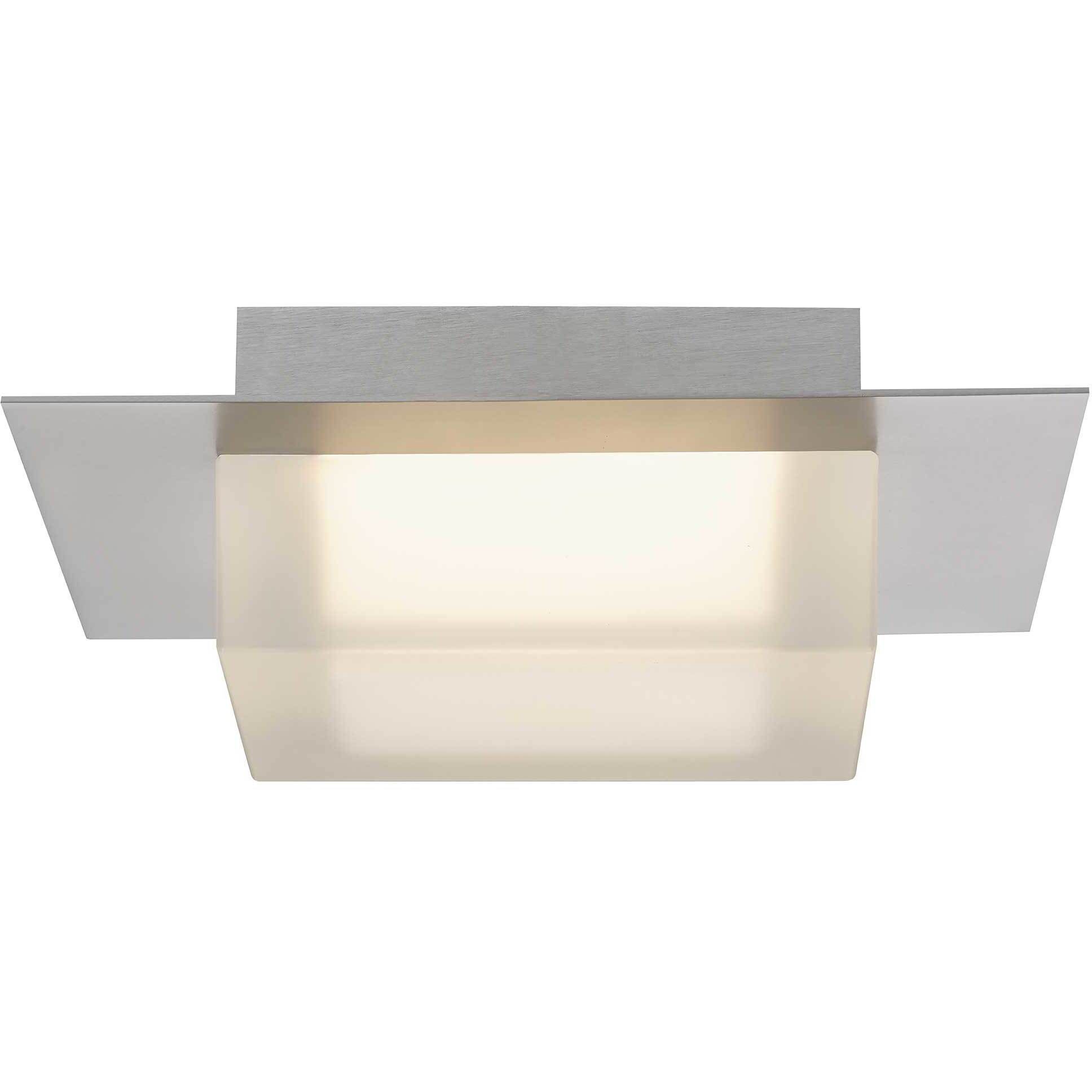 Foursquare LED 8 inch Brushed Stainless Steel Outdoor Flush Mount