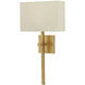 Ashdown 1 Light 12 inch Antique Gold Leaf ADA Wall Sconce Wall Light