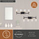 Warren LED 30 inch Matte Black and Brushed Brass Bathroom Light Wall Light in 4