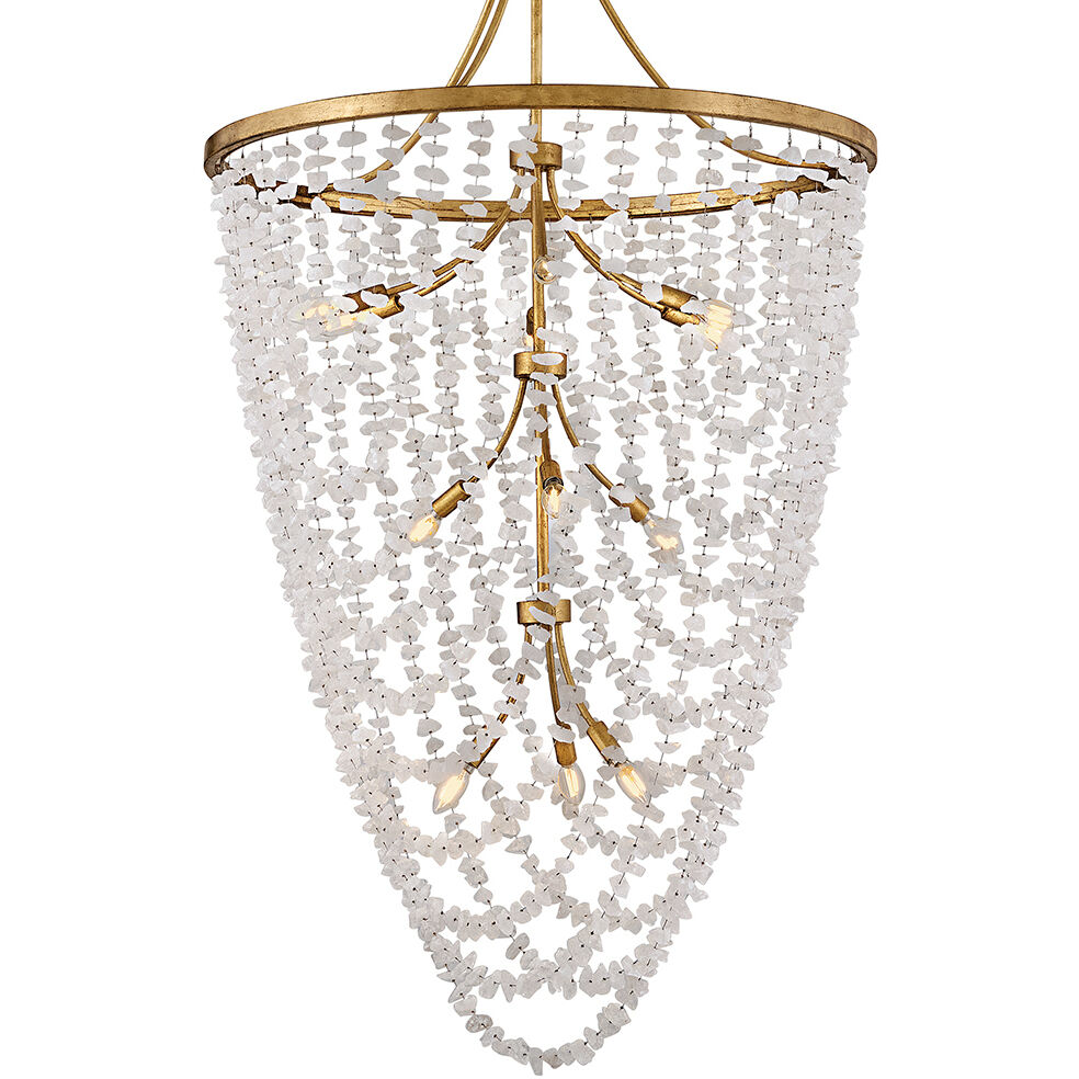 Myra 12 Light 35 inch Distressed Brass Chandelier Ceiling Light