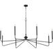 Providence 8 Light 15.25 inch Matte Black Chandelier Ceiling Light
