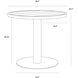 Merano 36 X 30 inch Black Outdoor Bistro Table, Round