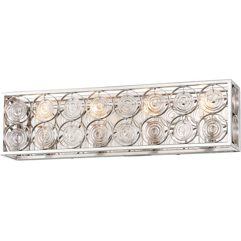Culture Chic 4 Light 24.75 inch Catalina Silver Bath Light Wall Light