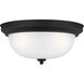 Geary 3 Light 14.5 inch Midnight Black Flush Mount Ceiling Light