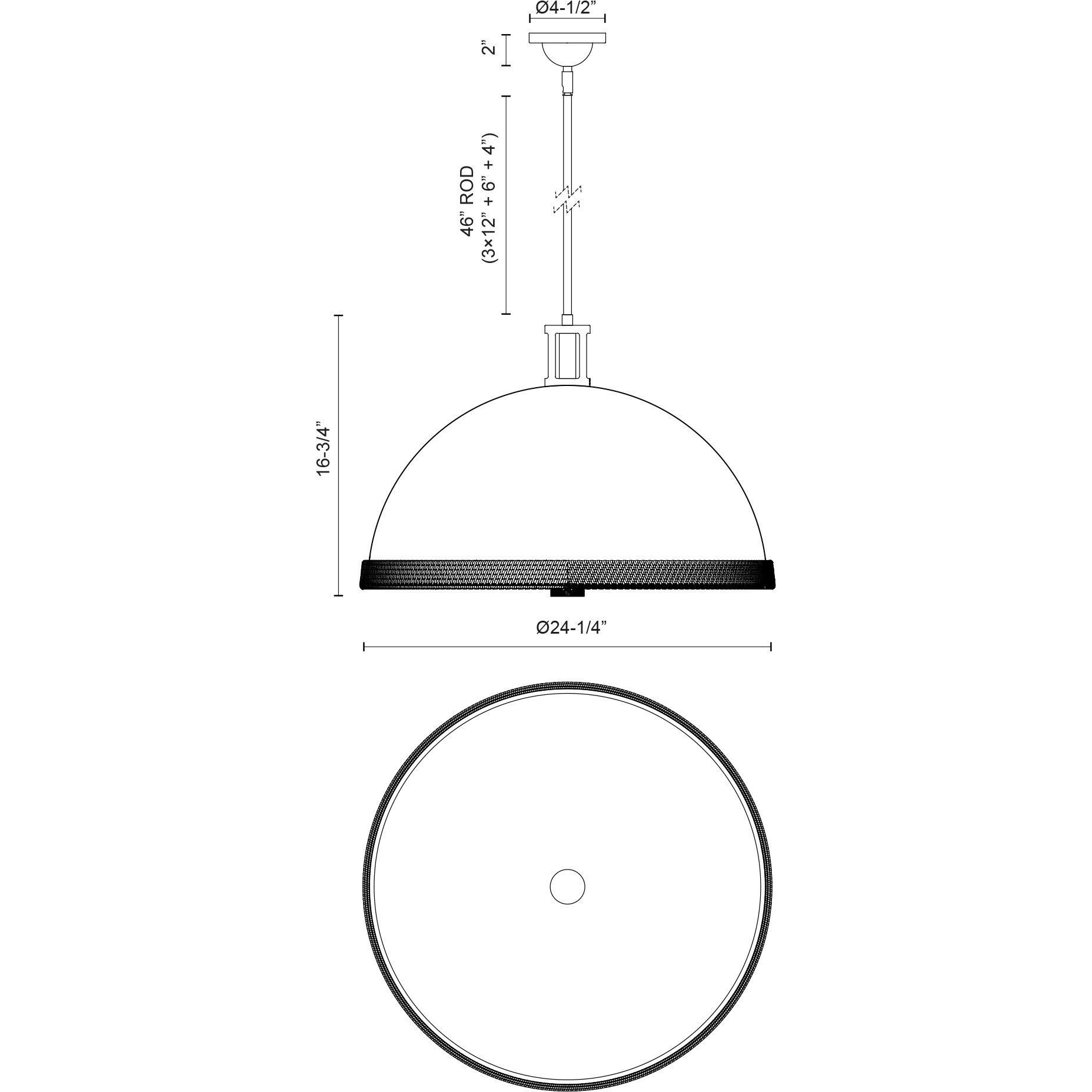 Doral Pendant Ceiling Light in Matte White and Vintage Brass
