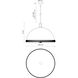 Doral 3 Light 24.25 inch Matte White and Vintage Brass Pendant Ceiling Light
