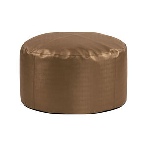 Pouf 12 inch Luxe Bronze Foot Ottoman with Cover