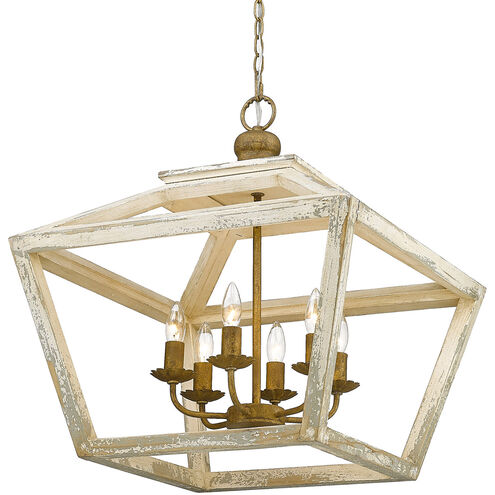 Haiden 6 Light 22.5 inch Burnished Chestnut Pendant Ceiling Light