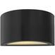 Luna LED 5 inch Satin Black Outdoor Wall Mount Lantern, Down Light