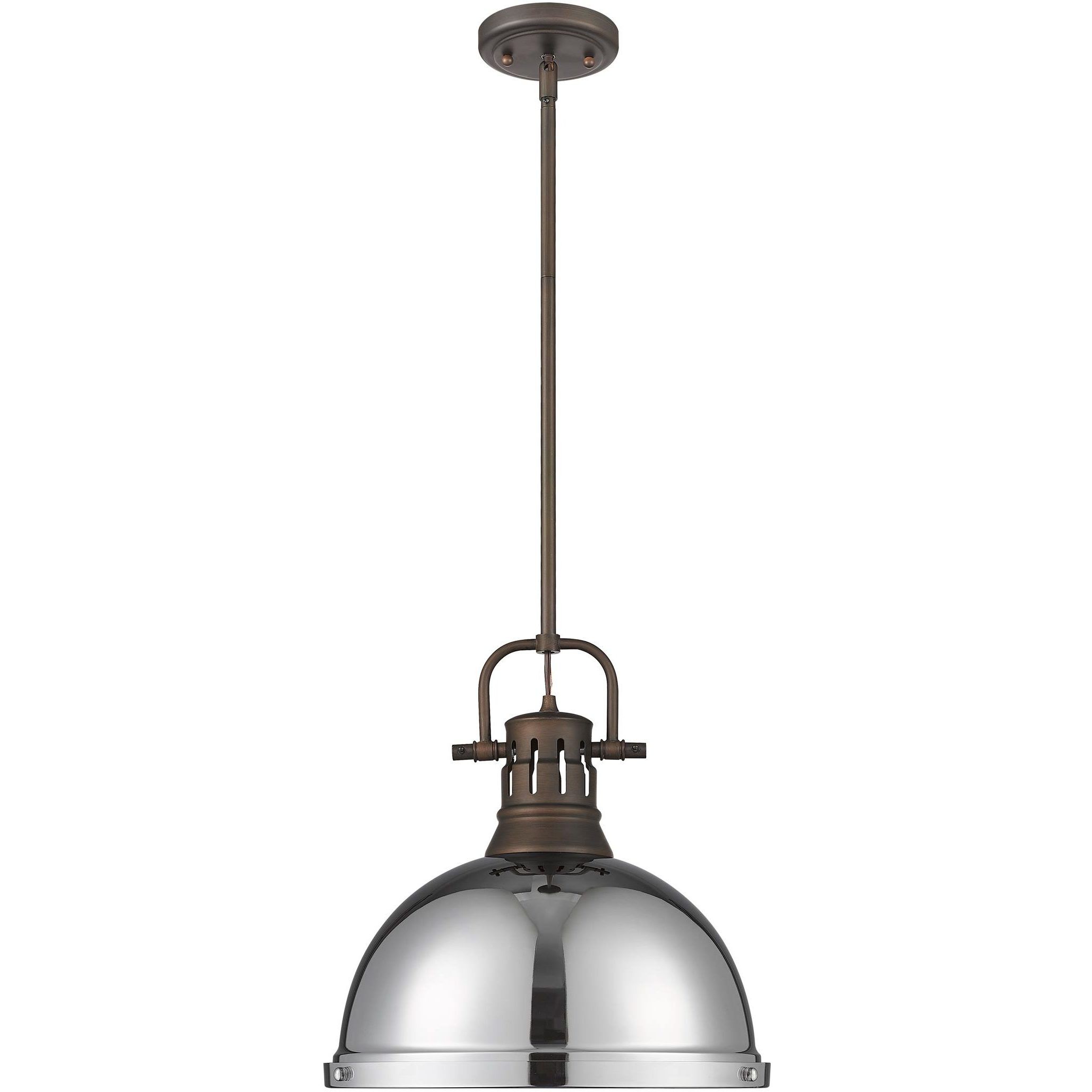 Yep Duncan 1 Light 14 inch Rubbed Bronze Pendant Ceiling Light in Chrome