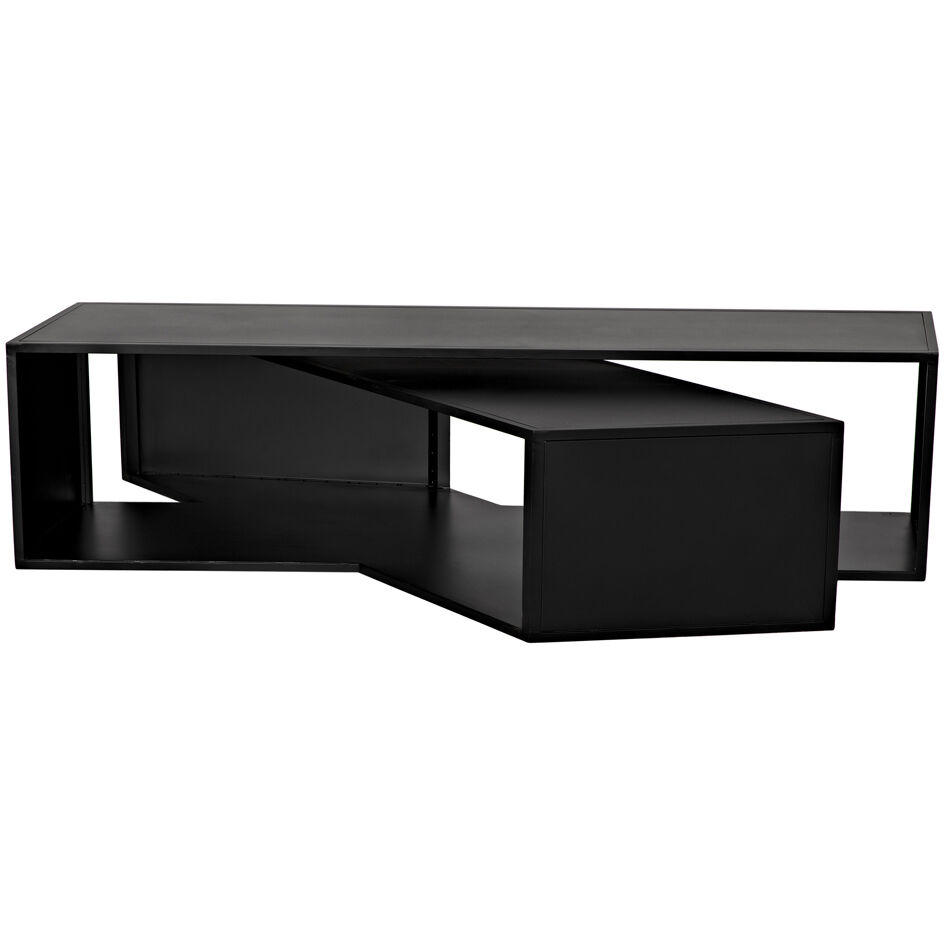 Keweco 73 X 58 inch Matte Black Coffee Table