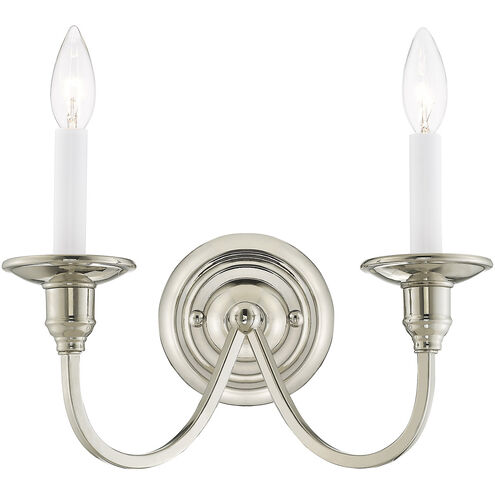 Cranford 2 Light 13 inch Polished Nickel Wall Sconce Wall Light