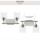 Reines 2 Light 14.75 inch Brushed Nickel Bath Vanity Wall Light