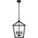 Gage 4 Light 12 inch Black Pendant Ceiling Light