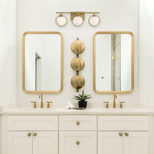 Teatro 3 Light 23.75 inch Brushed Gold Vanity Light Wall Light