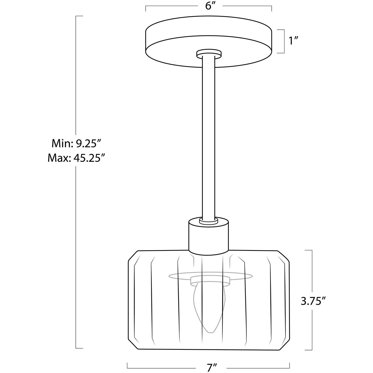 Bijoux 1 Light 7 inch Polished Nickel Pendant Ceiling Light
