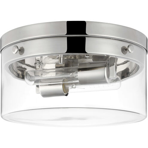 Intersection 2 Light 14 inch Polished Nickel Flush Ceiling Light