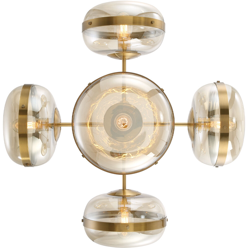 Nottingham 5 Light 28 inch Brass Chandelier Ceiling Light