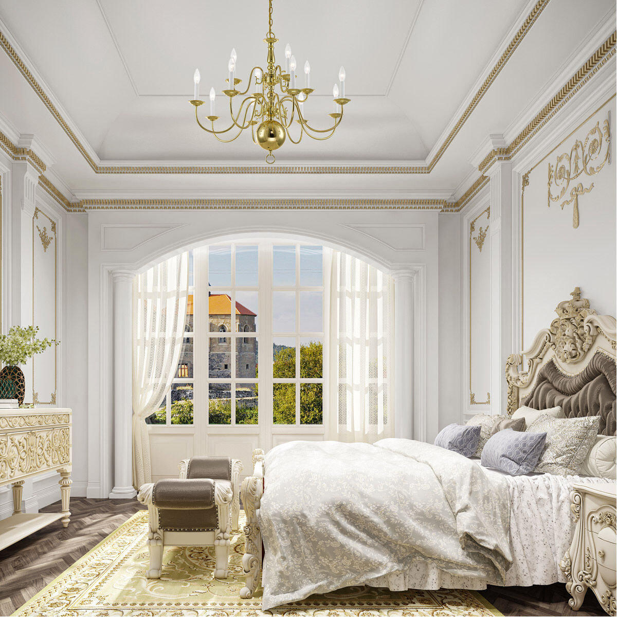 Williamsburgh 12 Light 32 inch Polished Brass Chandelier Ceiling Light