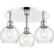 Athens 3 Light 17.75 inch Polished Chrome Flush Mount Ceiling Light in Seedy