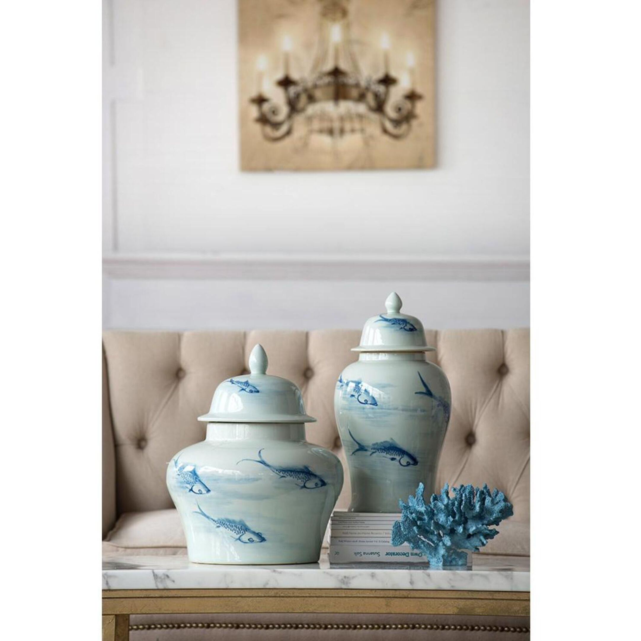 Koi 18.9 X 9.4 inch Vase