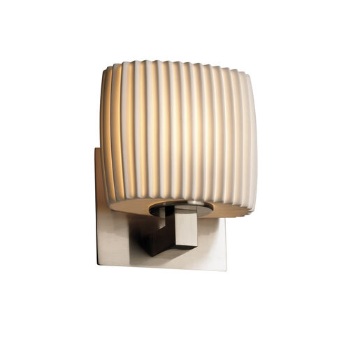 Limoges 1 Light 6.5 inch Brushed Nickel ADA Wall Sconce Wall Light in Pleats, Incandescent