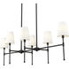 Adorra 6 Light 48 inch Matte Black Chandelier Ceiling Light