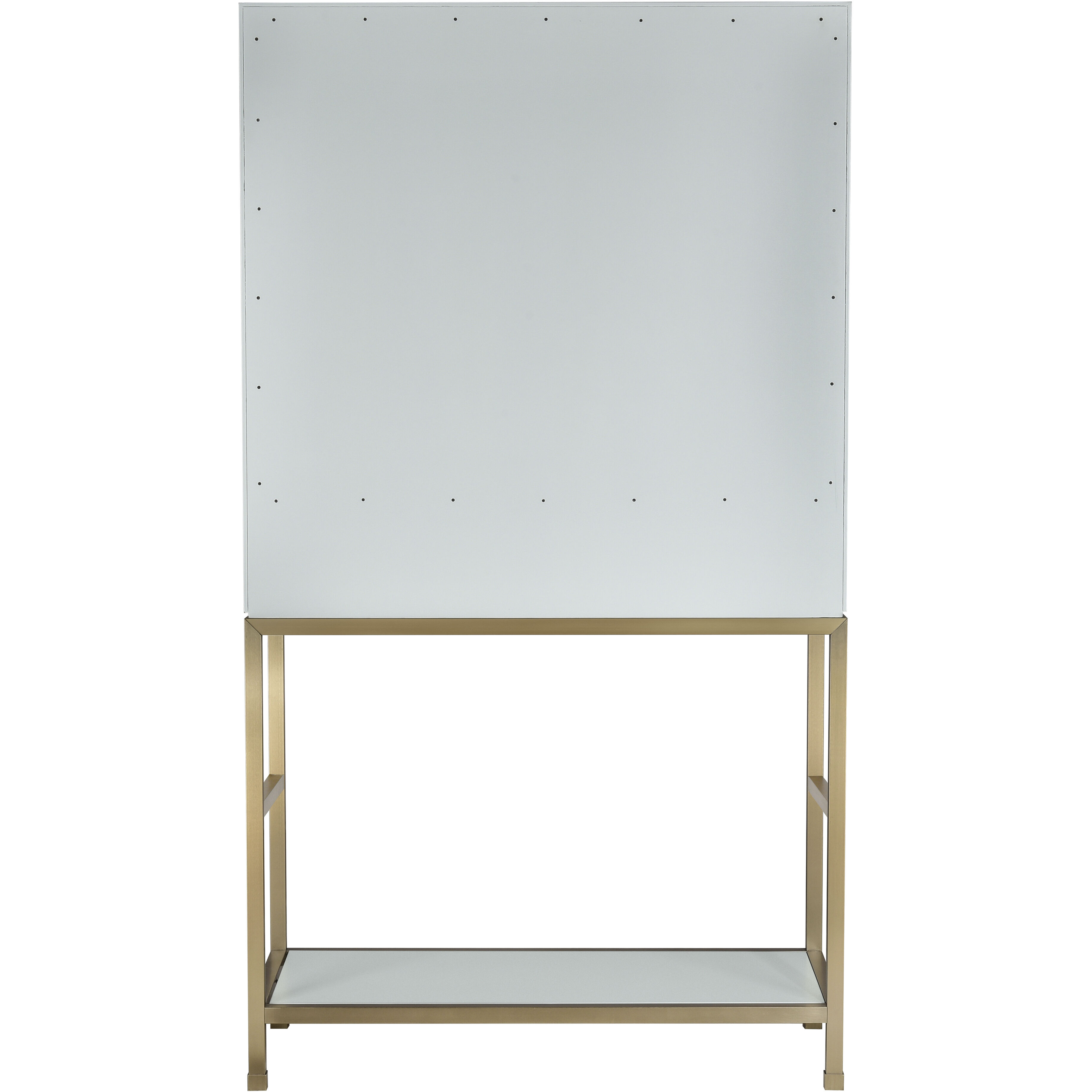 Gabe Light Blue with Brass Bar Cabinet