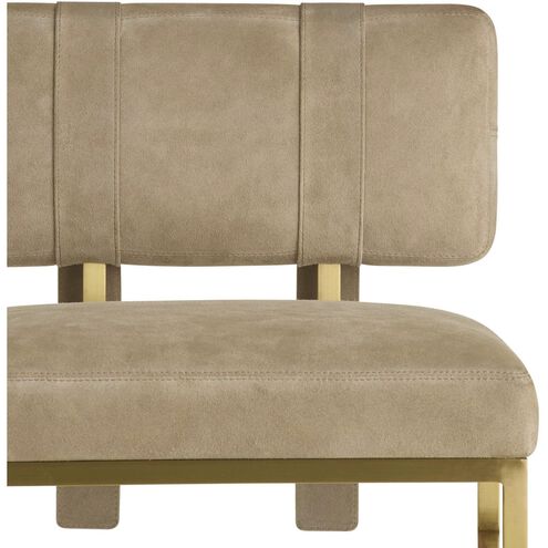 Laney 35 inch Taupe and Antique Brass Counter Stool