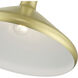 Geneva 1 Light 15.25 inch Soft Gold with Polished Brass Accents Pendant Ceiling Light