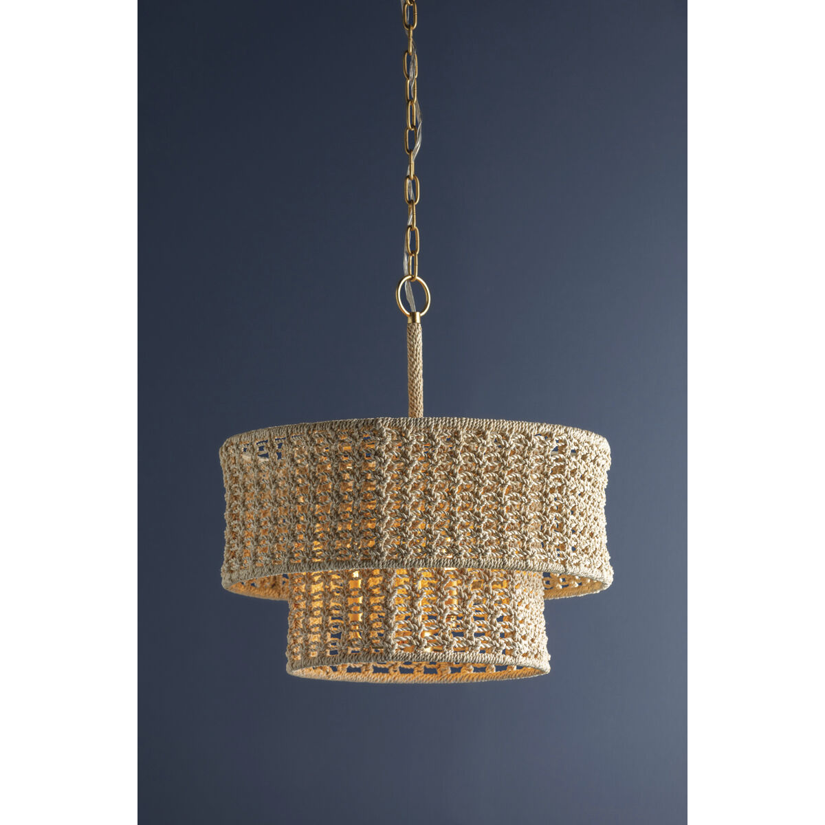 Yorkhill 3 Light 22 inch Vintage Gold Leaf Pendant Ceiling Light
