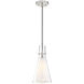 Taper 1 Light 7 inch Brushed Nickel Mini Pendant Ceiling Light