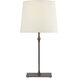 Studio VC Dauphine 23.5 inch 100.00 watt Aged Iron Bedside Lamp Portable Light in Linen