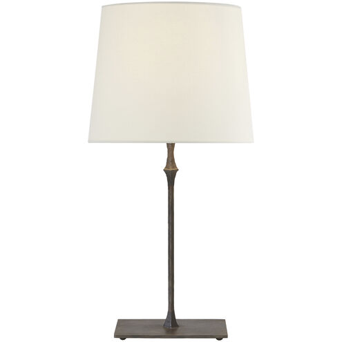 Studio VC Dauphine 23.5 inch 100.00 watt Aged Iron Bedside Lamp Portable Light in Linen