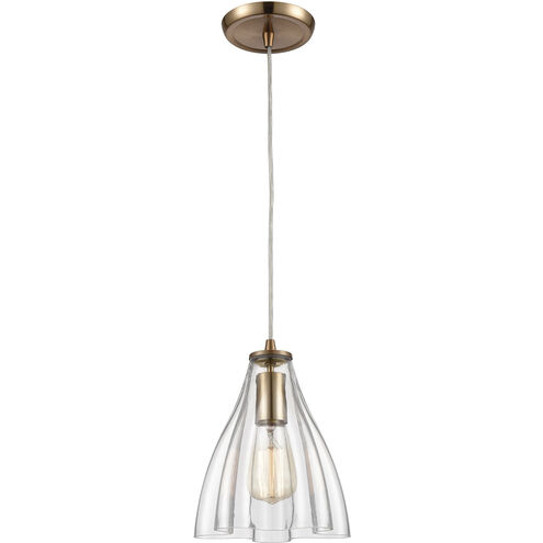 Matilda 1 Light 8 inch Satin Brass Mini Pendant Ceiling Light