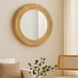 Athena 40.25 X 40.25 inch French Gold with Natural Seagrass Wall Mirror