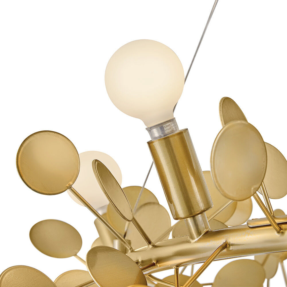 Lolli 12 Light 30 inch Distressed Brass Chandelier Ceiling Light